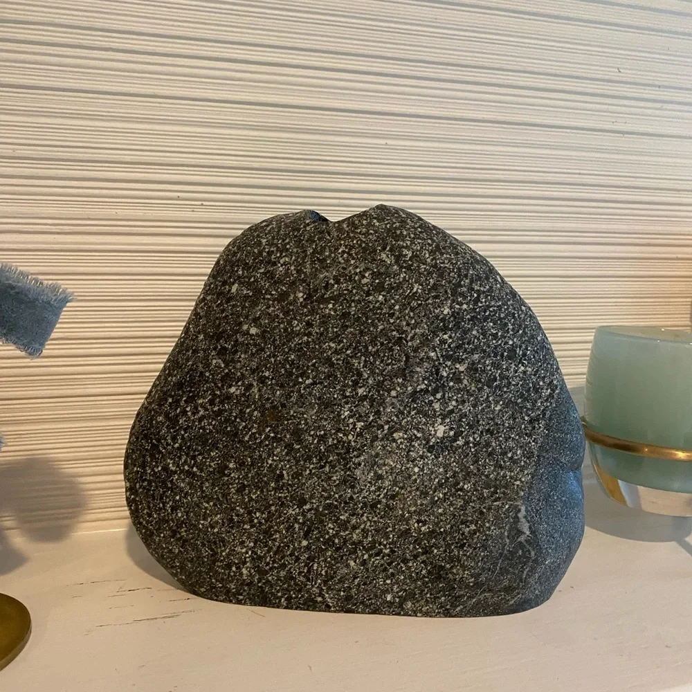 River rock bud vase decor handmade